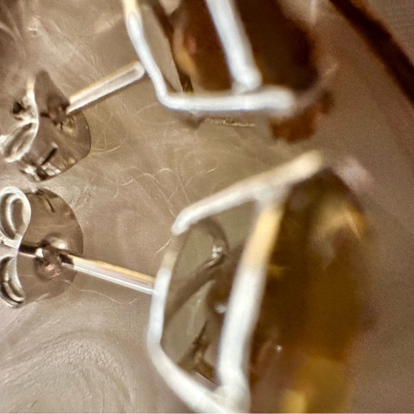 14k solid white gold with genuine 5.30ct  Yellow topaz - Picture 10 of 12